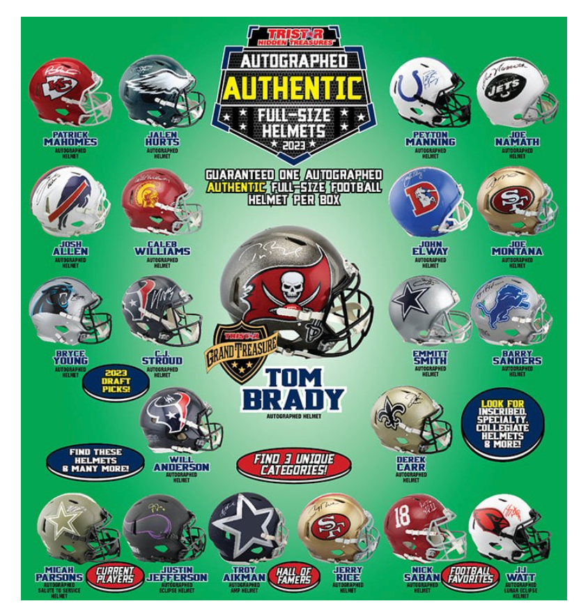 2023 Tristar Authentic Autographed NFL Helmet Northside Collectibles Inc